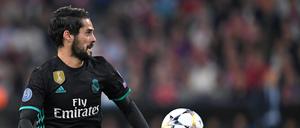 Isco von Real Madrid in Aktion während des Halbfinal-Hinspiels der UEFA Champions League zwischen Bayern München und Real Madrid in der Allianz Arena.