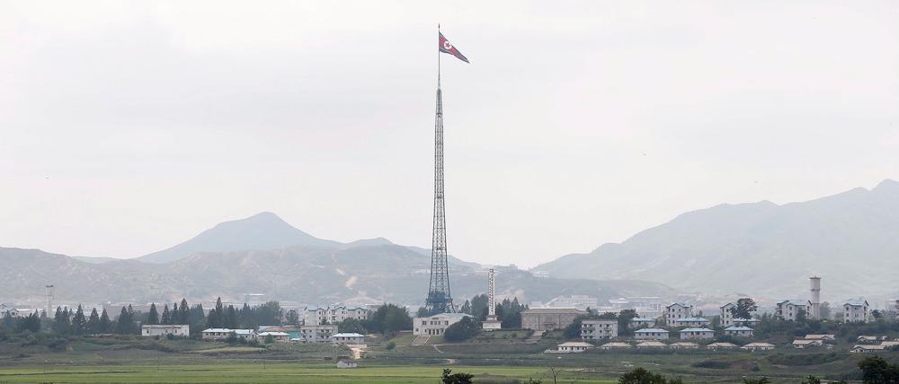 Nordkoreanische Flagge.