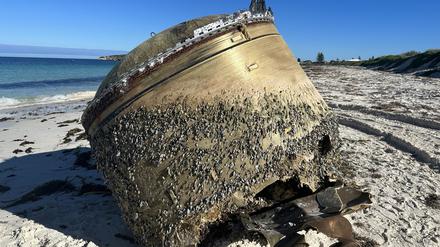 Ungewöhnliches Strandgut. Dieses Objekt wurde in Australien am Strand von Green Head angespült.