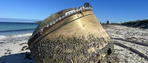Ungewöhnliches Strandgut. Dieses Objekt wurde in Australien am Strand von Green Head angespült.