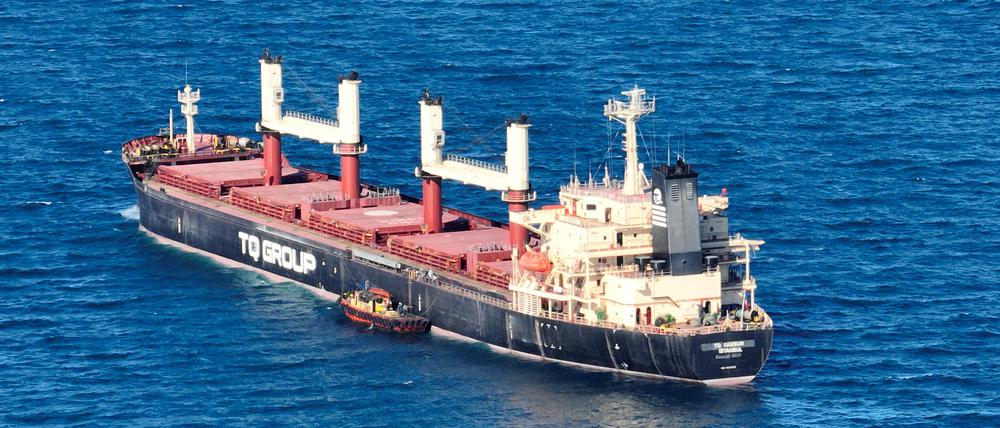 Eine der letzten Ladungen: Auf dem Frachtschiff TQ Samsun befinden sich Tausende Tonnen Agrargüter aus der Ukraine.