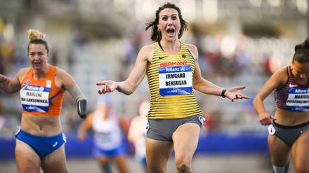 Irmgard Bensusan verteidigte ihren WM-Titel von 2019 über 200 Meter. Seit einem Trainingsunfall ist ihr rechtes Bein teilweise gelähmt.