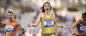 Irmgard Bensusan verteidigte ihren WM-Titel von 2019 über 200 Meter. Seit einem Trainingsunfall ist ihr rechtes Bein teilweise gelähmt.