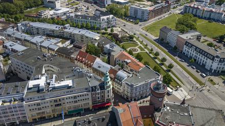 Die Stadt Cottbus in Brandenburg.