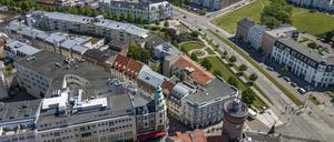 Die Stadt Cottbus in Brandenburg.