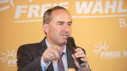 Hubert Aiwanger, Bundesvorsitzender der Freien Wähler, bei einem Wahlkampfauftritt.