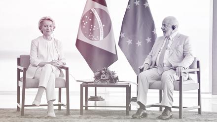 EU-Kommissionspräsidentin Ursula von der Leyen und Brasiliens Präsident Lula da Silva.