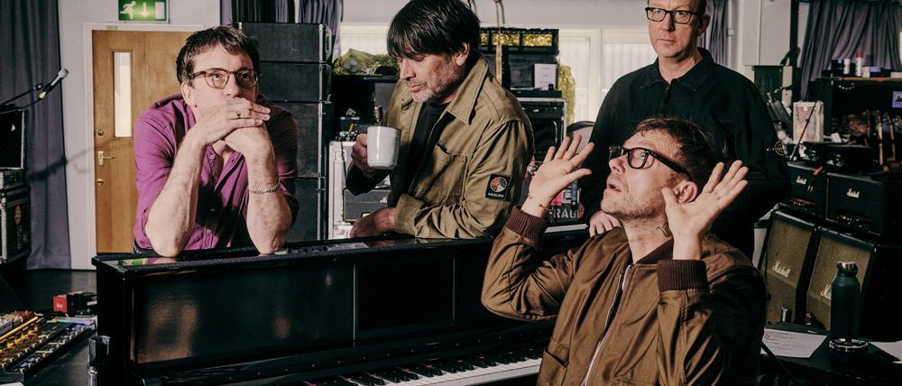 Die gereiften Blur, vorn Damon Albarn.
