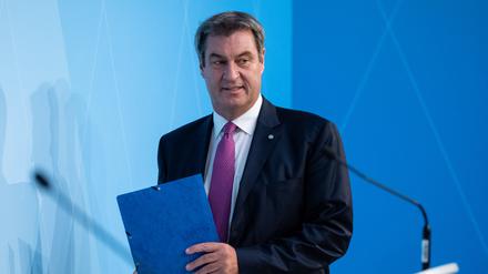 Markus Söder (CSU), Ministerpräsident von Bayern, nach einer Kabinettssitzung.