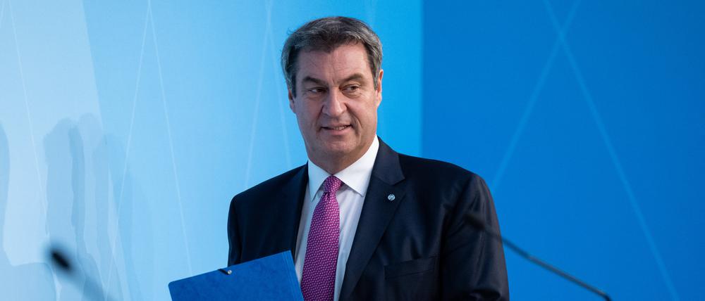 Markus Söder (CSU), Ministerpräsident von Bayern, nach einer Kabinettssitzung.