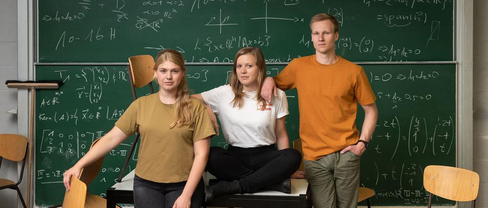 Das Gründerteam von Complori: Antonia Schrein, Amanda Maiwald und Nikolaj Bewer.