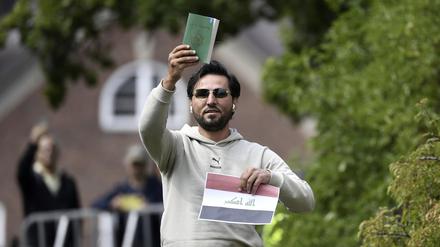 Salwan M. trat auf einen Koran, auf eine Verbrennung verzichtete er.