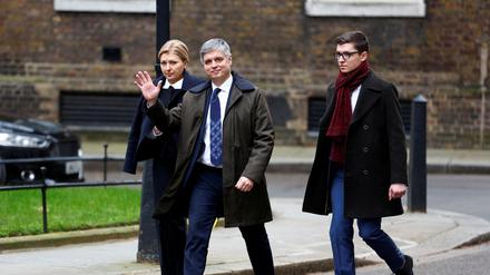 Der ukrainische Botschafter Vadym Prystaiko mit seiner Frau Inna Prystaiko in London.
