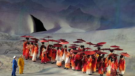 Szene aus Giacomo Puccinis „Madama Butterfly“ auf der Bregenzer Seebühne. 