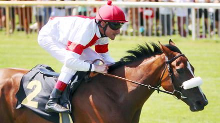 Jockey Andrasch Starke und Stute India gewannen bereits im Vorjahr das Fürstenberg-Rennen. Nun gehen sie wieder als Favoriten an den Start.