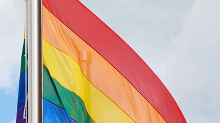 Regenbogenfahnen wehen im Wind – Symbolbild.