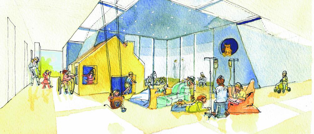 In Freiburg soll bis 2024 eine Klinik entstehen, in der die Architektur zur Genesung beiträgt, statt sie zu behindern.