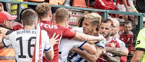 Es war ein hart umkämpftes Match zwischen Hertha BSC und Standard Lüttich.