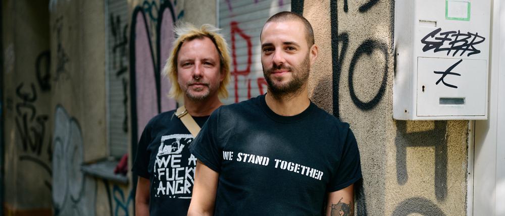 Sozialarbeiter in Neukölln: Malte Dau, 46, und Marco Hampel, 34.