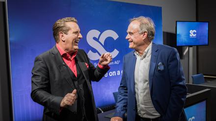 Hatten gut Lachen vor dem Börsengang: Ralf Dümmel und Georg Kofler von The Social Chain.
