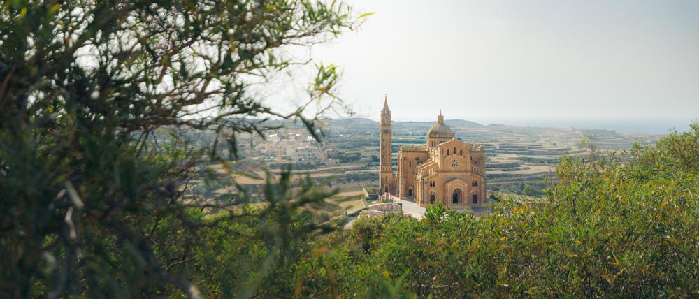Panoramablick über Gozo.