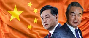 Qin Gang (links) wurde am 25. Juli als Außenminister entlassen und von seinem Vorgesetzten und Vorgänger Wang Yi ersetzt.