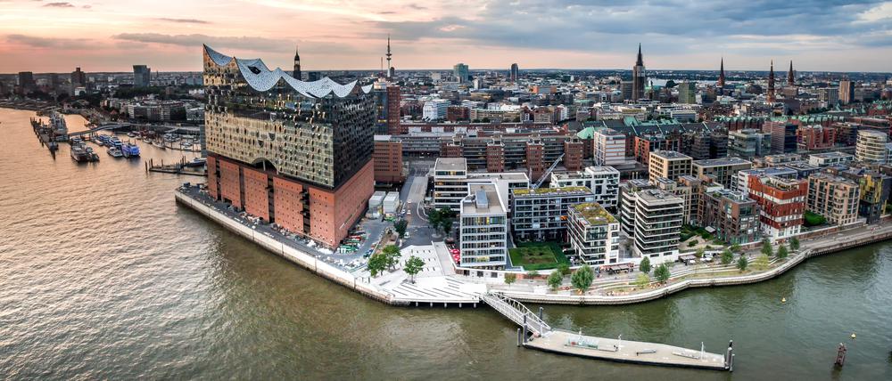 Hamburg, Hafen City, Panorama, Elbe