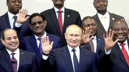 Russlands Präsident Putin beim ersten  Afrika-Russland-Gipfel 2019.