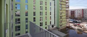 Die Neubauten in der Stollberger Straße in Hellersdorf.
