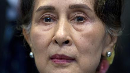 Aung San Suu Kyi, ehemalige Regierungschefin in Myanmar, 2019 in Den Haag vor den Richtern des Internationalen Gerichtshofs. (Archivfoto)