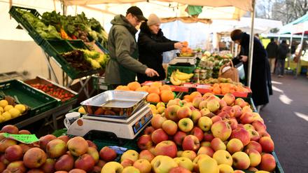 Ein Obststand.