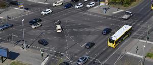 Straßenkreuzung in Belrin-Mitte