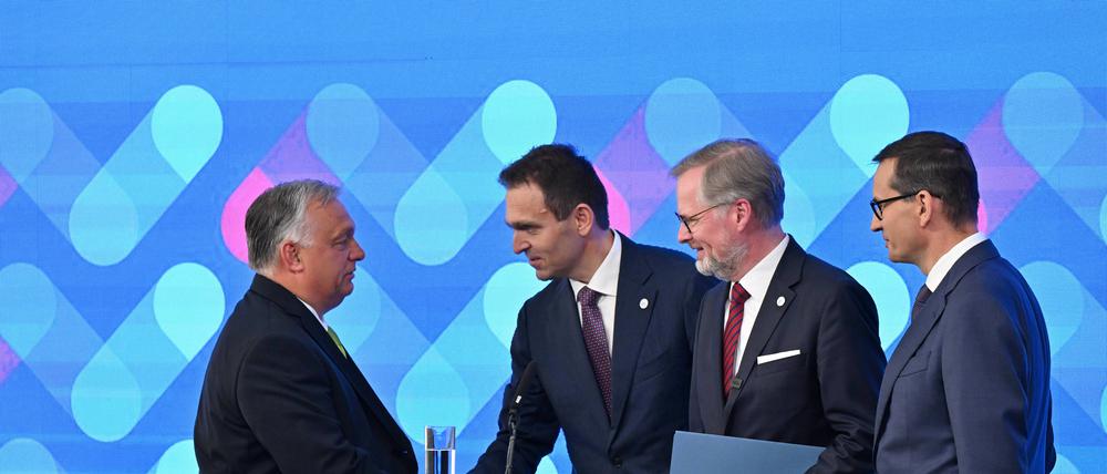 Da war die Welt noch in Ordnung: Viktor Orban und die Amtskollegen der Visegrad-Gruppe im Juni 2023