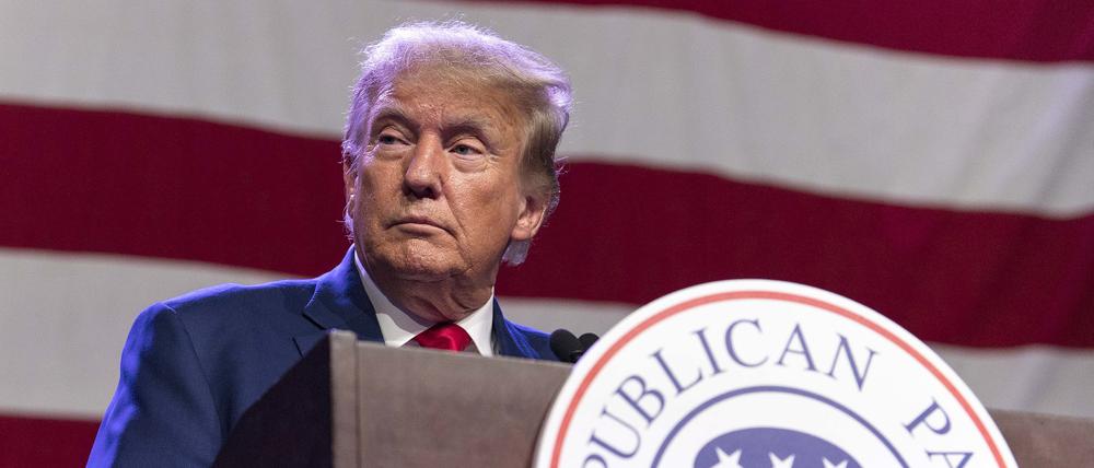 Donald Trump begründete das Vorgehen der US-Justiz gegen ihn einmal mehr mit seiner Präsidentschaftsbewerbung. 