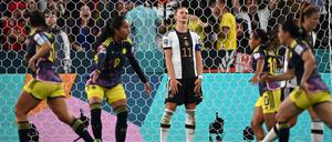 Bitter! Alexandra Popps Reaktion auf das späte 1:2 der Kolumbianerinnen.
