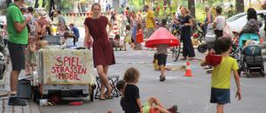 Temporäre Spielstraße in Kreuzberg 