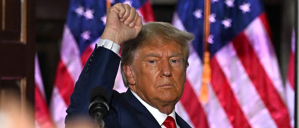 Siegesgewiss trotz aller Strafprozesse: Donald Trump bei einem Wahlkampfauftritt. 