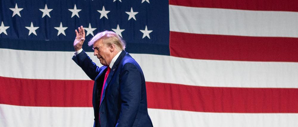 Der frühere US-Präsident Donald Trump bei einem Auftritt am 28. Juli 2023.