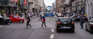 Die Friedrichstraße war monatelang zwischen Französischer und Leipziger Straße für Autos gesperrt. 
