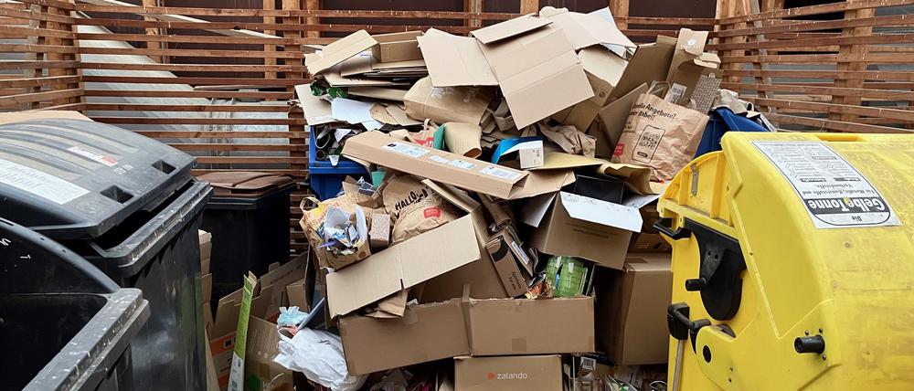 Papiermüll in der Schmiedegasse in Potsdam wurde über Wochen nicht abgeholt - nicht zum ersten Mal. Stadtentsorgung und Hausverwaltung geben sich gegenseitig die Schuld.