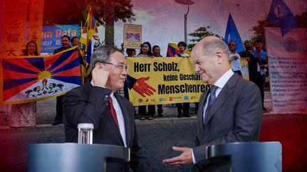 Kanzler Olaf Scholz empfing im Juni unter dem Protest von Menschenrechtsgruppen Li Qiang, die Nummer zwei hinter Chinas Staatschef Xi Jinping.