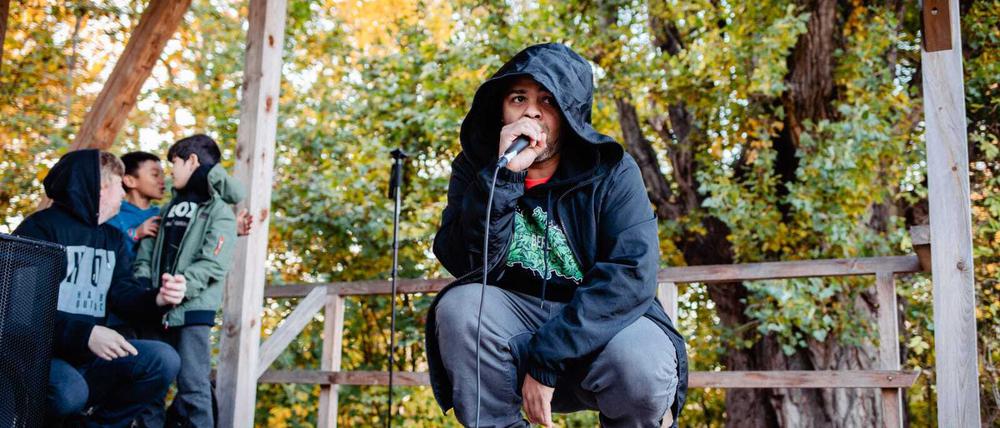 Der Rapper Tierstar Andrez, mit bürgerlichem Namen Andres Mba Mombe, gehört zu den Pionieren des Battle-Rap in Berlin.