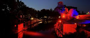 Der Görlitzer Park bei Nacht.