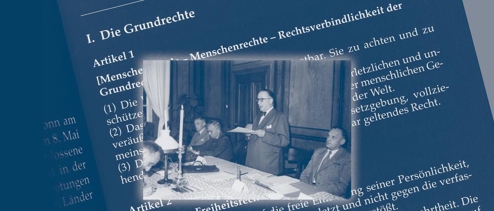 Andere Zeiten. Der Verfassungskonvent wurde bei Kerzenschein eröffnet - das elektrische Licht im Herrenchiemseer Schloss war eher schwach.
