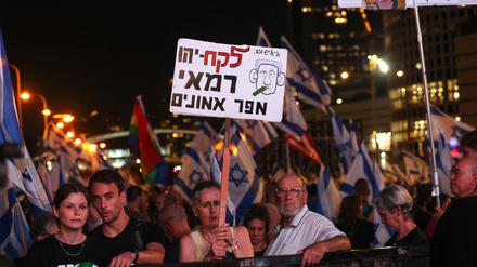 Eine Demonstration gegen die Justizreform am 5. August in Tel Aviv.
