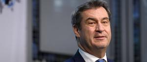 Bayerns Ministerpräsident Markus Söder bei der Vereidigungsfeier von 1.500 neu eingestellte Polizistinnen und Polizisten in der Nürnberger Frankenhalle am 29.07.2023.