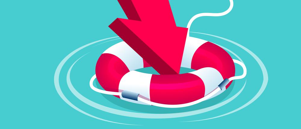 Throw out the lifebuoy to rescue the arrow falling into the water