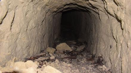 Blick in den Fluchttunnel