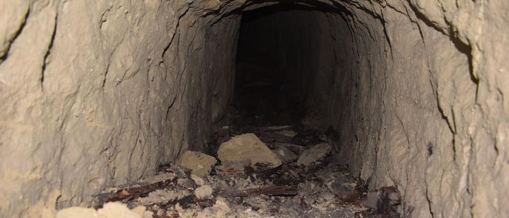Blick in den Fluchttunnel