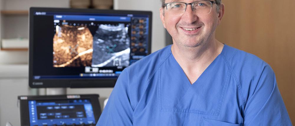 Jens Berger, neuer Leiter des Sonographiezentrums der Klinik für Gastroenterologie, Hepatologie, Infektiologie und Rheumatologie am Klinikum Ernst von Bergmann